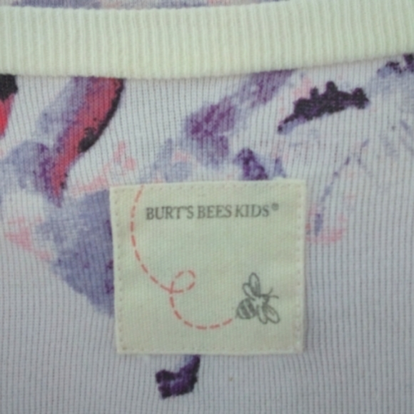Burt's Beex Kids Swan Pink Purple Snug Fitting 14 Pajama Top PJ - Picture 5 of 7